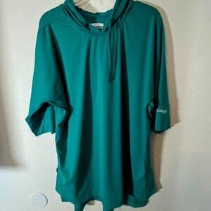 Columbia Teal Green  Professional Fishing Gear Hoody- Size L